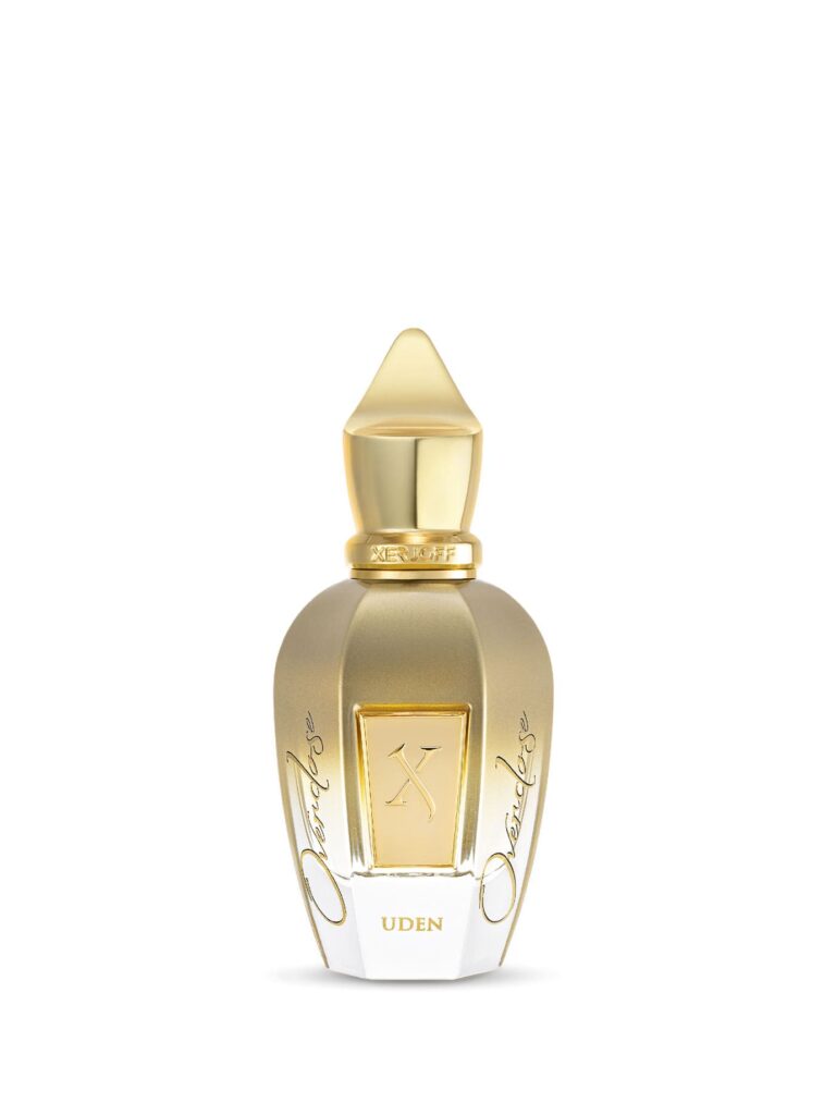 Frasco del perfume Xerjoff Uden Overdose de 50 ml, fragancia amaderada y especiada con matices marinos