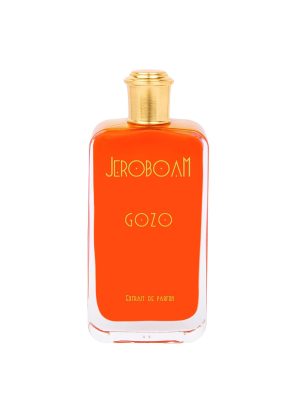 Frasco de "Gozo" Extrait de Parfum de 100ml de Jeroboam con un diseño naranja vibrante.