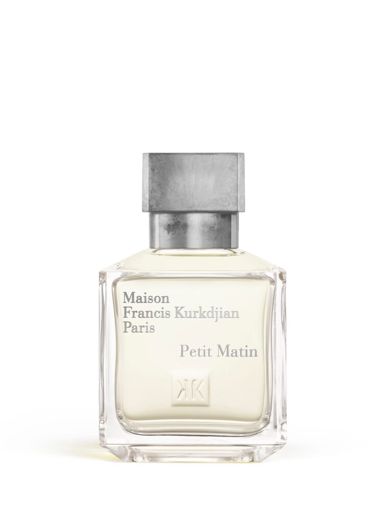 Petit Matin Eau de Parfum 70 ml by Maison Francis Kurkdjian in a transparent bottle with a silver cap