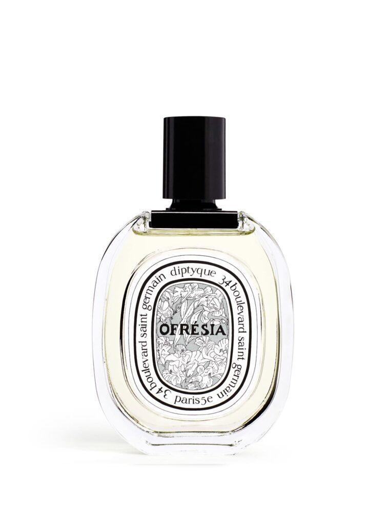 Botella de Eau de Toilette Ofresia de Diptyque, 100 ml, diseño clásico y refinado.