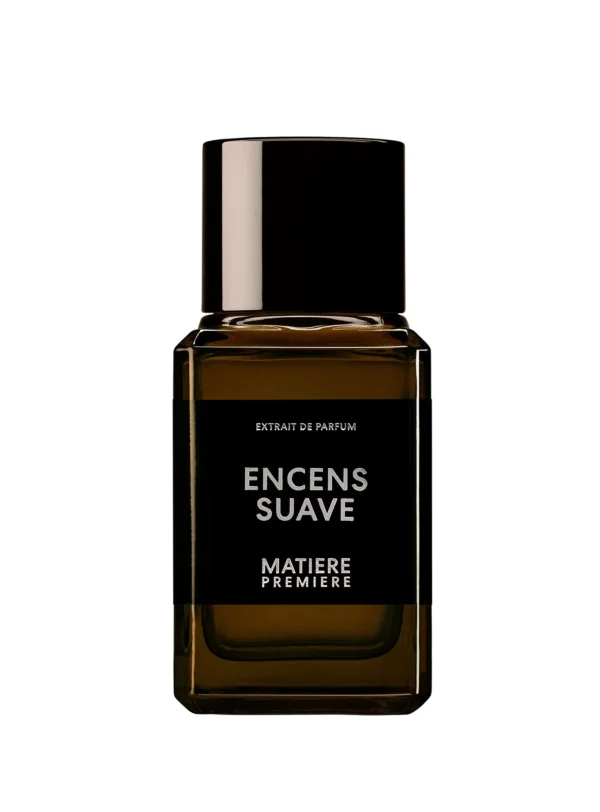 Matiere Premiere Encens Suave Extrait de Parfum - Frasco de color oscuro elegante con tapa negra, resaltando el nombre y la marca.