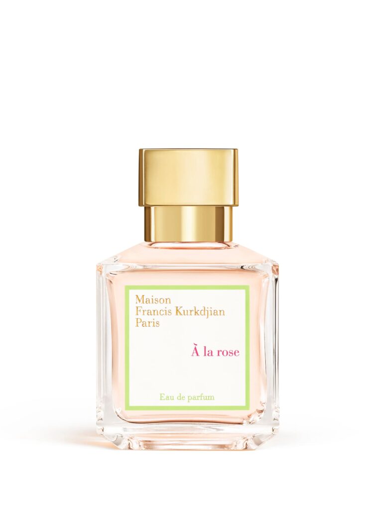 À la Rose Eau de Parfum 70 ml by Maison Francis Kurkdjian in a pink bottle with a green label