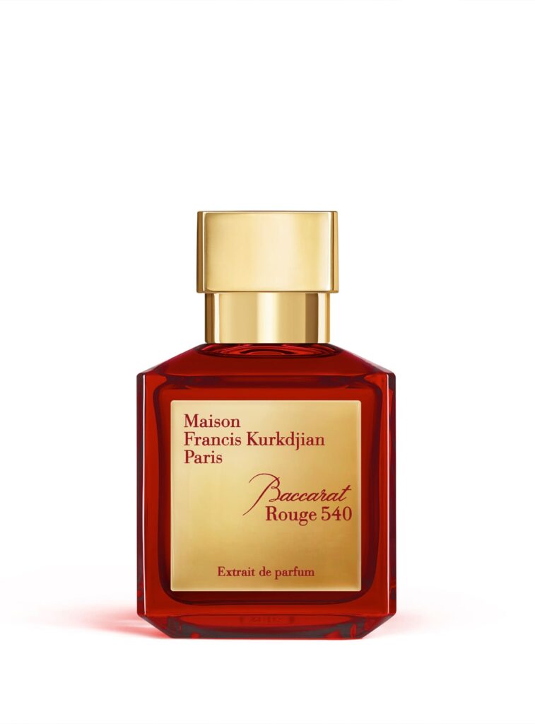 Baccarat Rouge 540 Extrait de Parfum by Maison Francis Kurkdjian in an intense red flacon