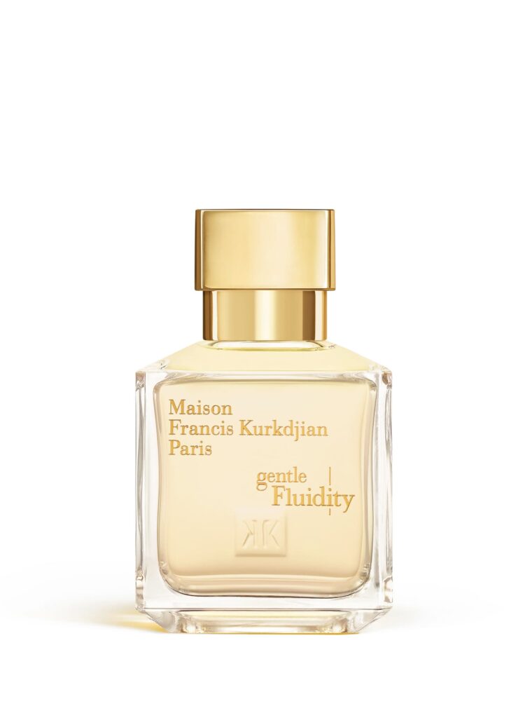 Gentle Fluidity Gold 70 ml by Maison Francis Kurkdjian in a transparent bottle with a gold label