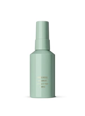 Frasco verde menta de 75 ml del desodorante Corpus Third Rose con texto dorado elegante.