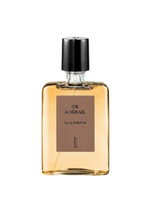 Eau de parfum Or du Sérail de Naomi Goodsir 50 ml, frasco elegante con matices dorados y etiqueta sobria.