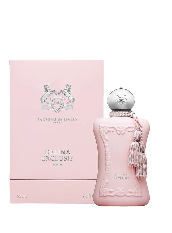 Imagen de Delina Exclusif de Parfums de Marly con su caja a juego, estilo refinado.