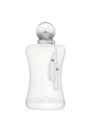 Frasco de Valaya de Parfums de Marly sobre fondo blanco, captura editorial para Papaduk Ibiza.