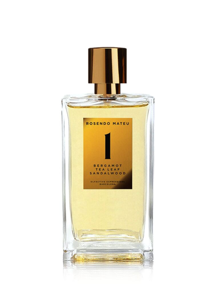 Perfume Rosendo Mateu 1 Bergamot Tea Leaf Sandalwood 100 ml disponible en Papaduk Ibiza – fragancia cítrica, verde y amaderada