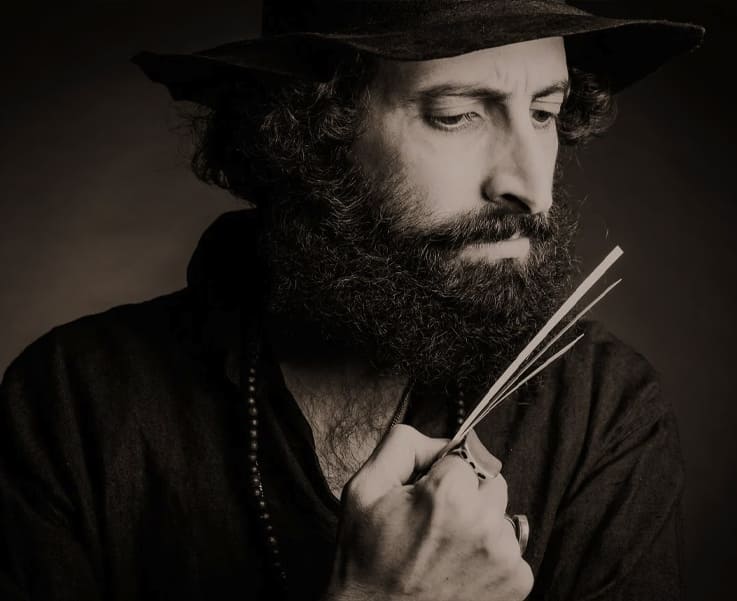 Perfumer evaluating fragrances with scent strips, the creation process in niche perfumery