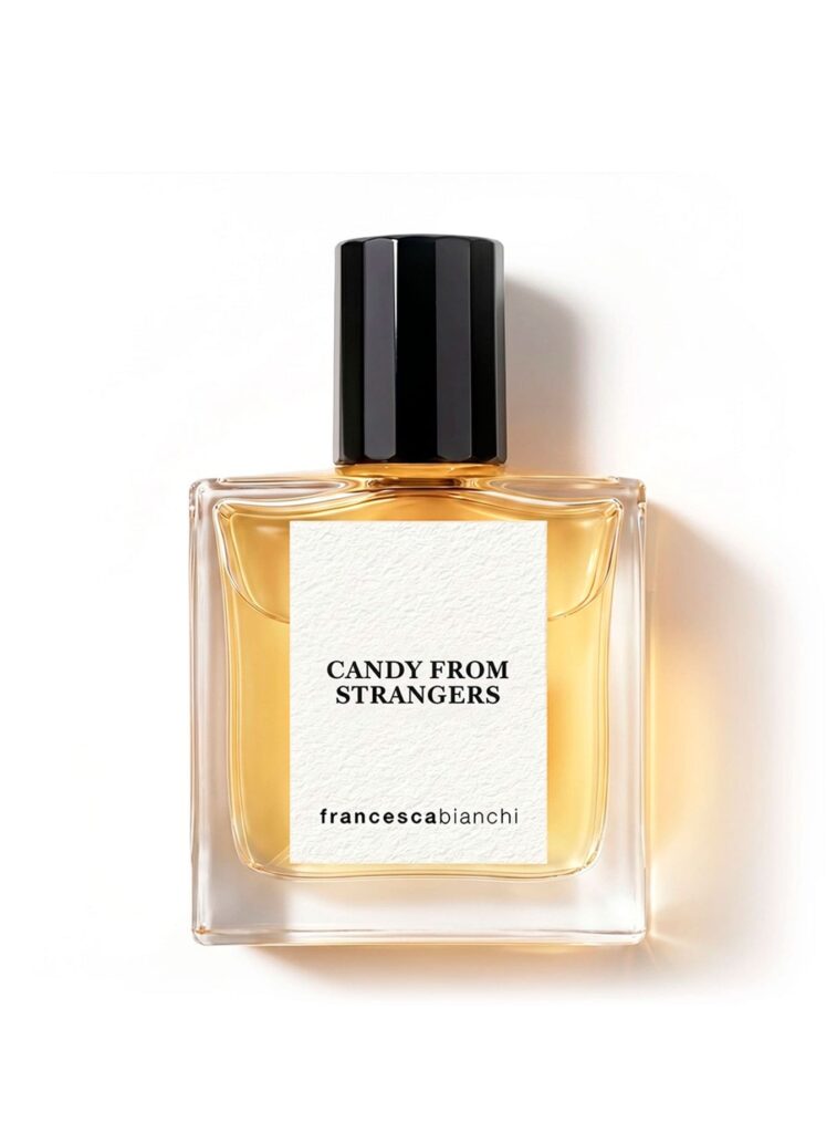 Perfume Candy From Strangers de Francesca Bianchi 30 ml, extrait de parfum en elegante frasco cuadrado con líquido ámbar.
