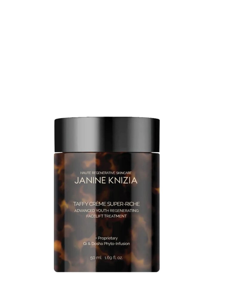 Taffy Crème Super-Riche de Janine Knizia en tarro de 50 ml, tratamiento facial de textura rica desarrollado para el cuidado intensivo de la piel.