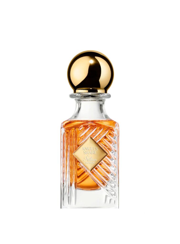 Perfume Angels' Share Paradis de Kilian con tonalidad ámbar intensa y diseño exclusivo
