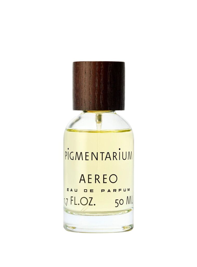 Pigmentarium Aereo 50 ml Eau de Parfum, perfume de nicho fresco y elegante con tapón de madera oscura.