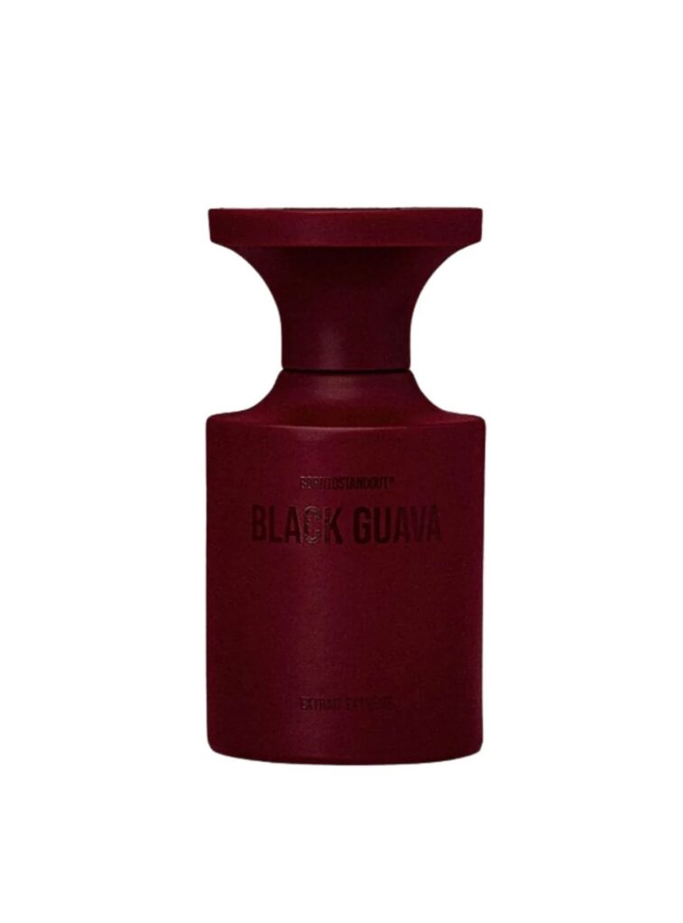 Perfume Black Guava de Borntostandout en frasco rojo