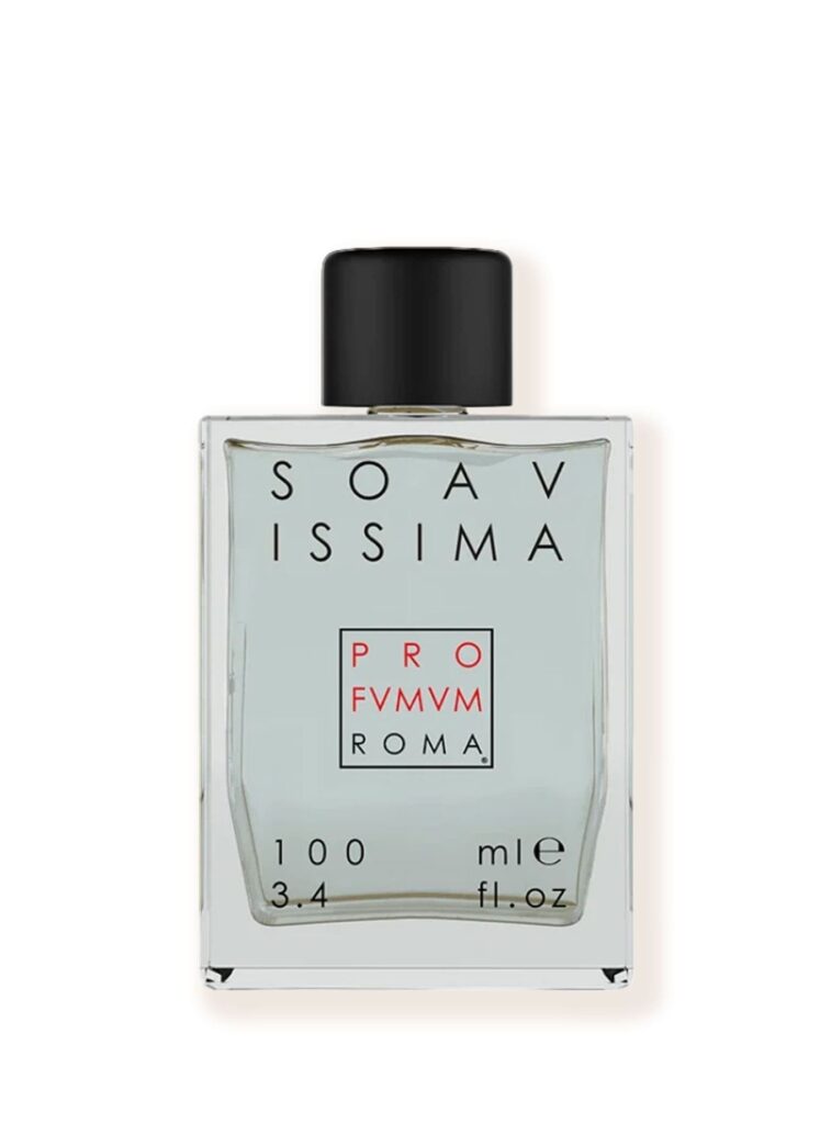 Perfume Soavissima de Profumum Roma sobre fondo blanco en Papaduk Ibiza