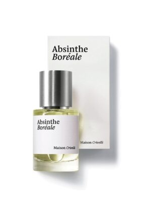 Frasco de Absinthe Boréale Eau de Parfum 30 ml de Maison Crivelli junto a su estuche