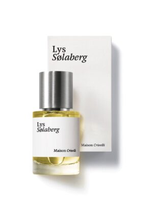 Frasco de Lys Sølaberg Eau de Parfum 30 ml de Maison Crivelli junto a su estuche