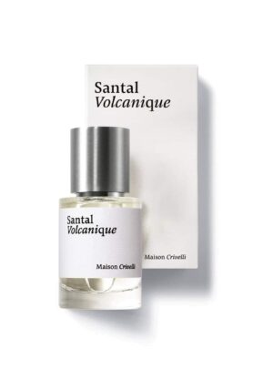 Frasco de Santal Volcanique Eau de Parfum 30 ml de Maison Crivelli junto a su estuche