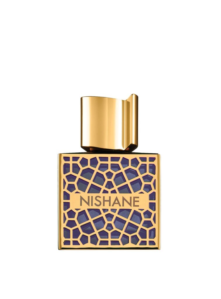 Frasco con tapón dorado de Mana Extrait de Parfum 50 ml de Nishane