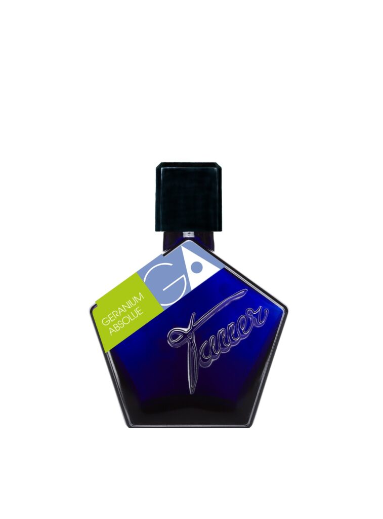 Frasco pentagonal de Geranium Absolue Eau de Parfum 50 ml de Tauer Perfumes